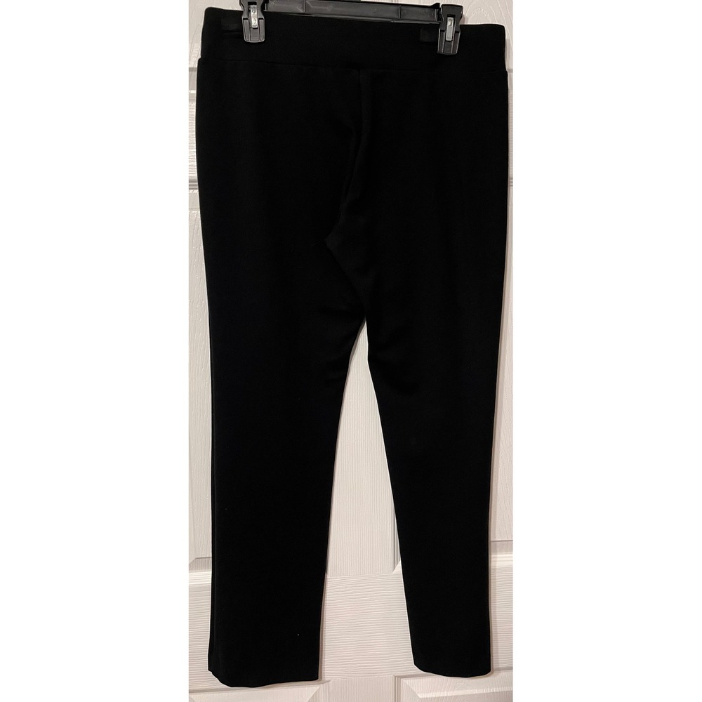 Lena Gabrielle Black Pull On Ponte Pants Straight Leg Stretch Trousers Sz 10‎ - Picture 2 of 5